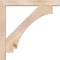 Ekena Millwork Imperial Block Smooth Bracket w/ Offset Brace, Douglas Fir, 5 1/2"W x 38"D x 38"H BKT0604X38X38IMP05SDF - alternate 3